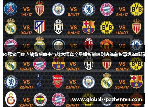 欧冠豪门焦点战背后故事与战术博弈全景解析巅峰对决绿茵智慧纵深解码
